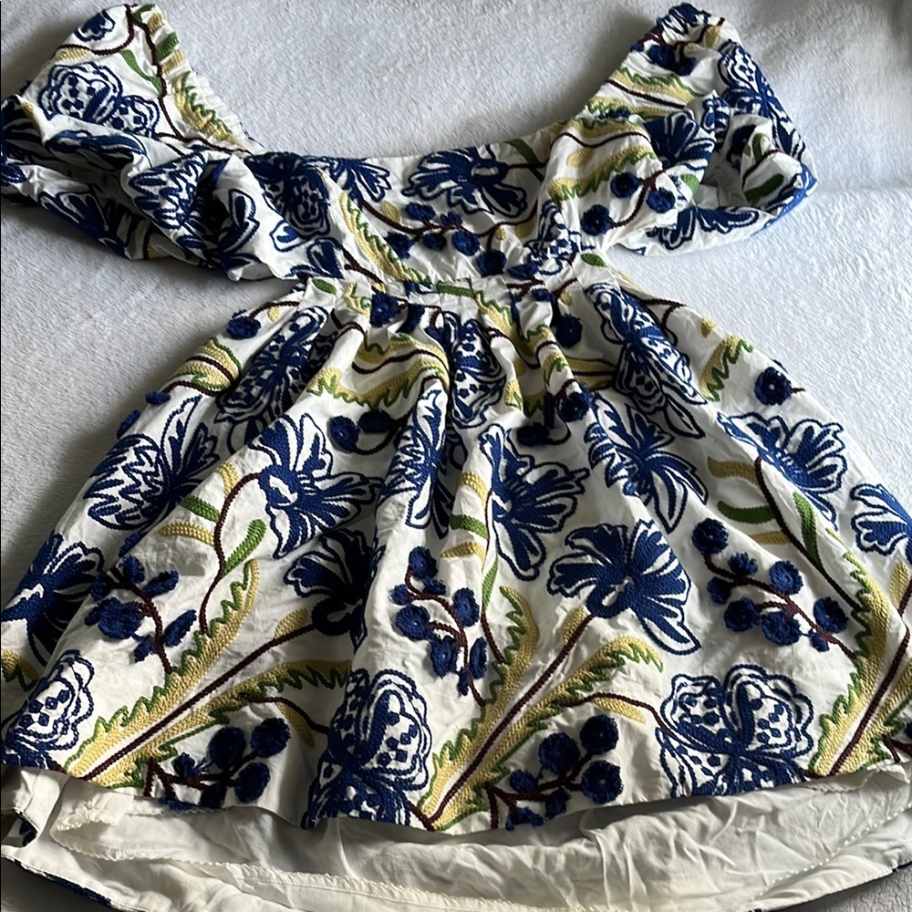 Floral Embroidered anthropologie dress - Picture 3 of 7